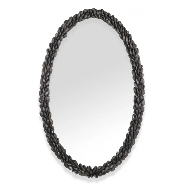 Porta Romana I Mussel Shell Mirror | Mussel Blue
