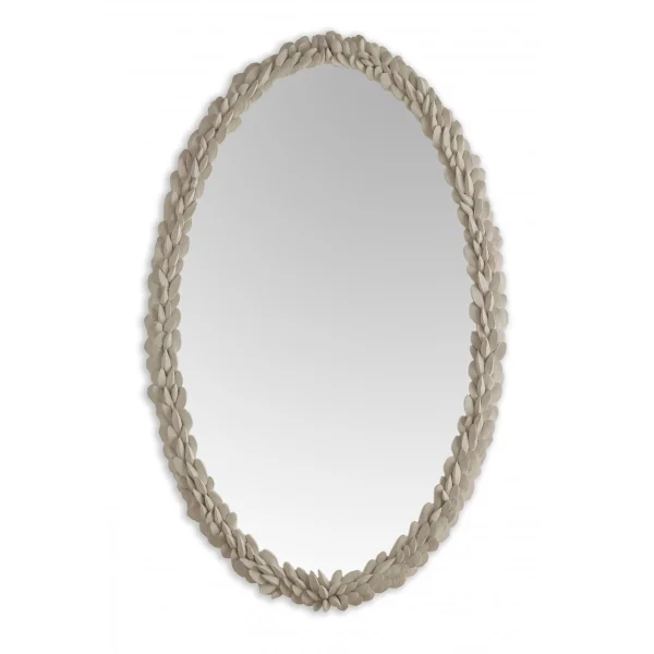Porta Romana I Mussel Shell Mirror | Plaster White