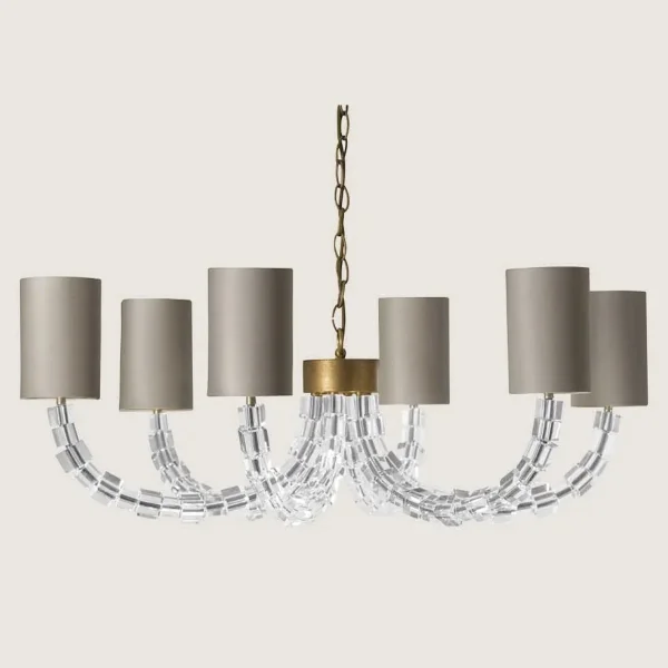 Porta Romana I Round Lartigue Chandelier | French Brass