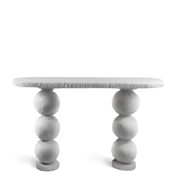 Porta Romana I Selina Console Table | Plaster White