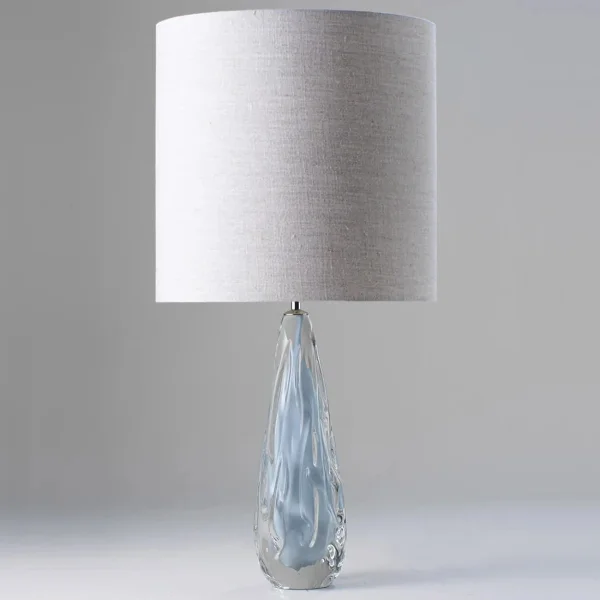 Porta Romana I Small Avocado Lamp I Pearl Blue