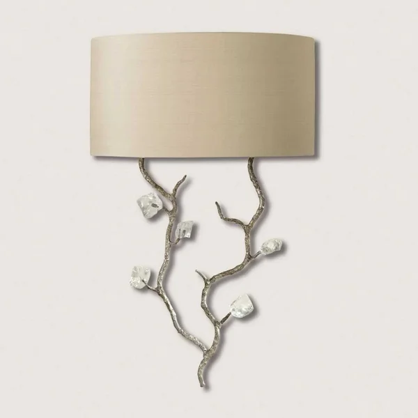 Porta Romana I Trailing Blossom Wall Light | Decayed Silver