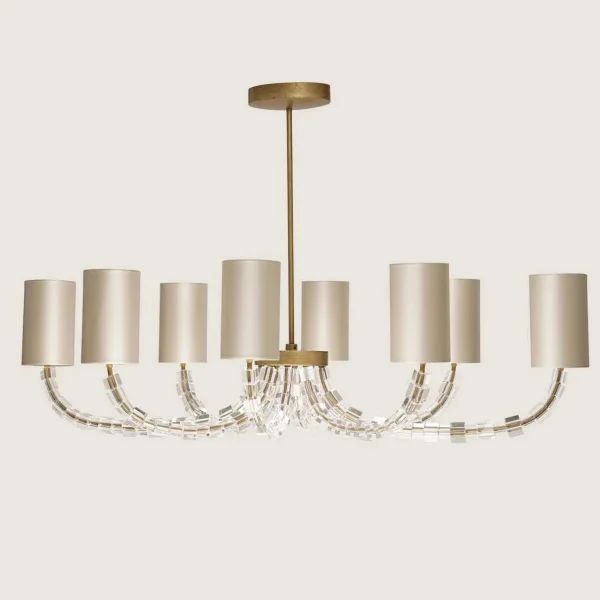 Porta Romana | Lartigue Oval Chandelier | French Brass