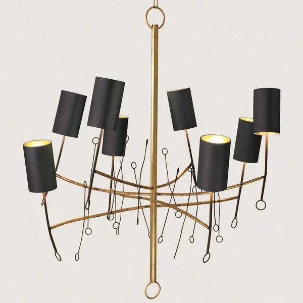 Porta Romana | Lollipop Chandelier Large | Scratched Gold