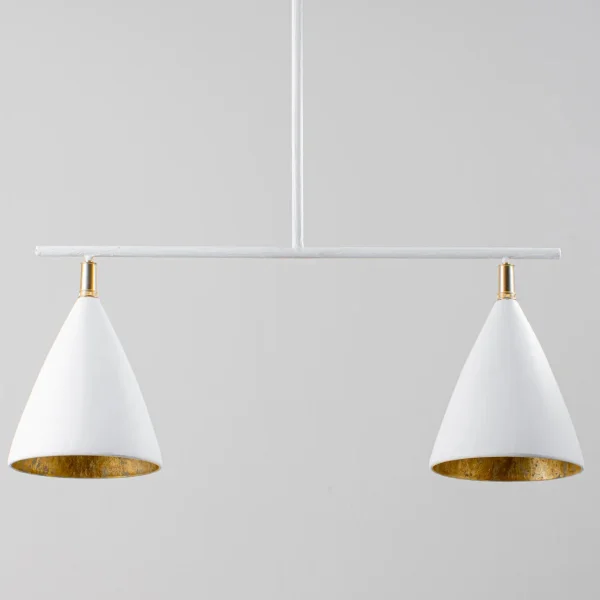 Porta Romana | Matilda Ceiling Light Large | Plaster White with Cream Etched Gold