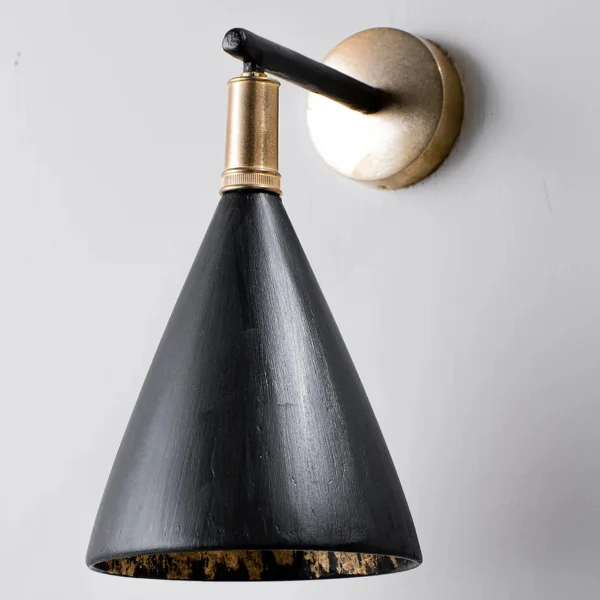 Porta Romana | Matilda Wall Light Small | Black with Etched Gold