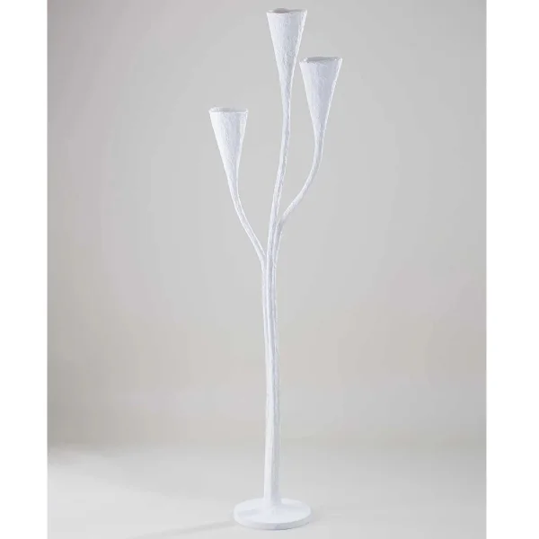 Porta Romana | Ophelia 3 Arm Floor Lamp | Plaster White