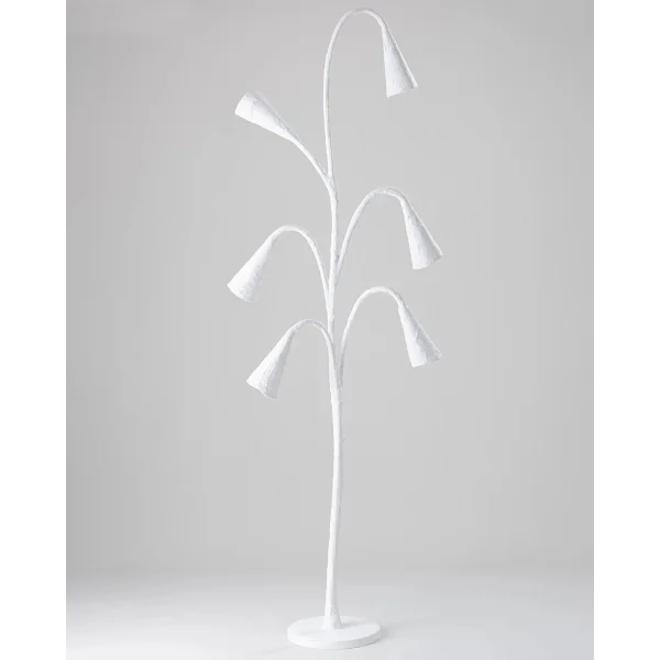 Porta Romana | Ophelia 6 Arm Floor Lamp Large | Plaster White