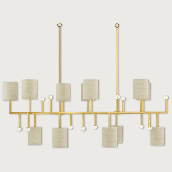 Porta Romana | Quantum Chandelier Medium | New Gold