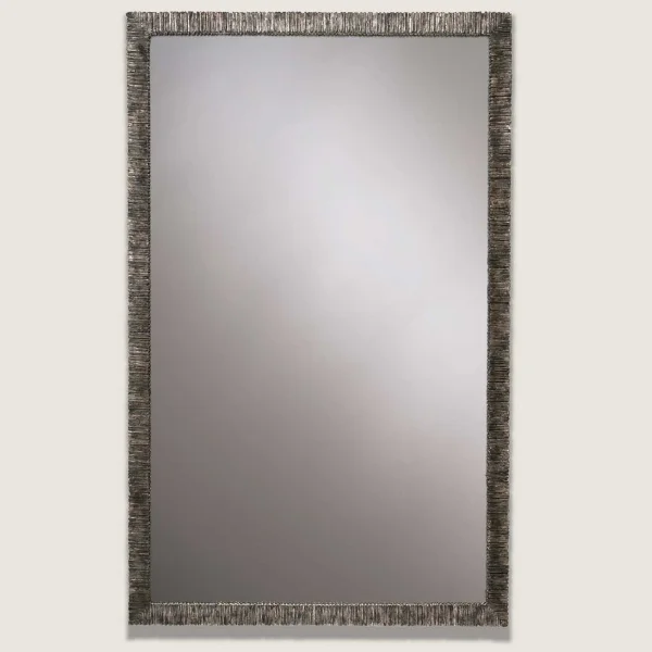 Porta Romana | Rectangular Trevose Mirror Small | Burnt Silver