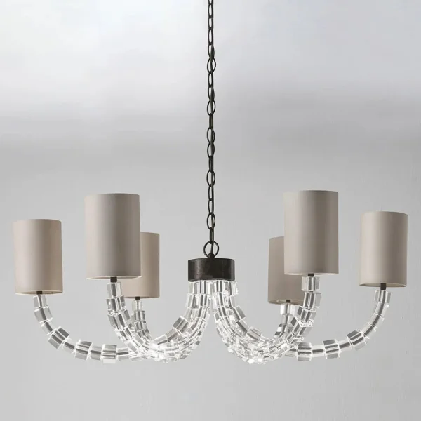 Porta Romana | Round Lartigue Chandelier | Burnt Silver
