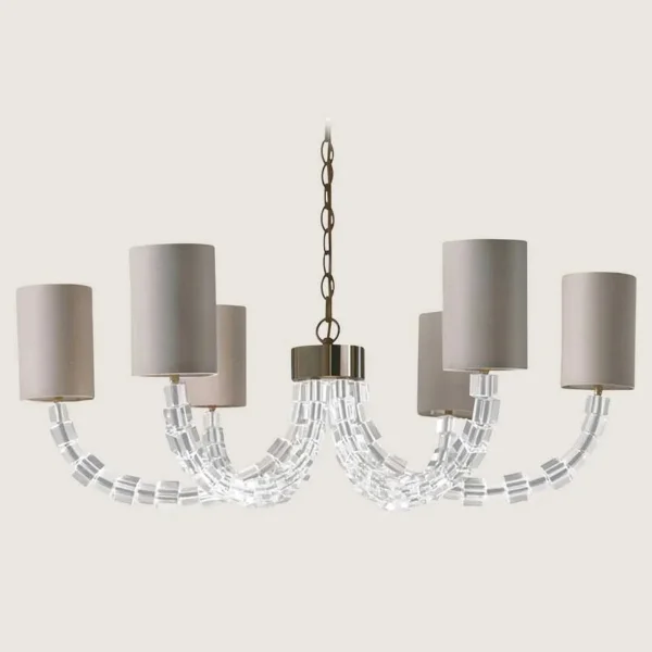 Porta Romana | Round Lartigue Chandelier | Nickel