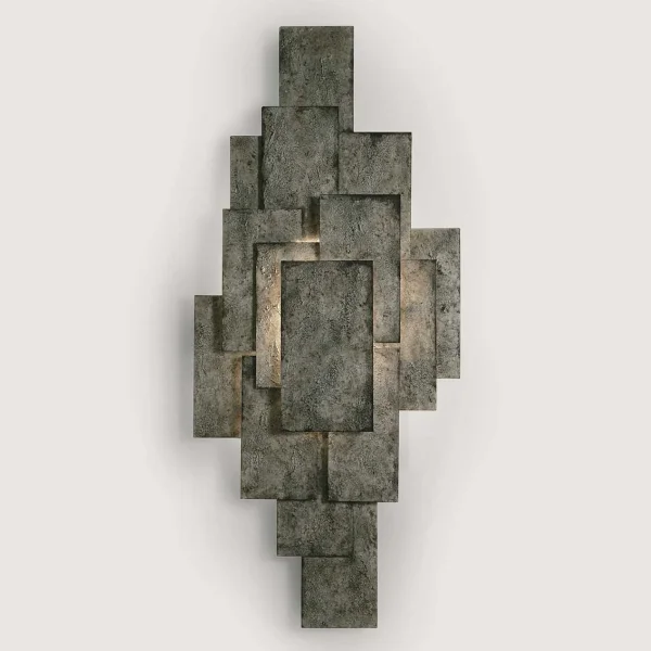 Porta Romana | Steel Plates Wall Light | Mayan Silver