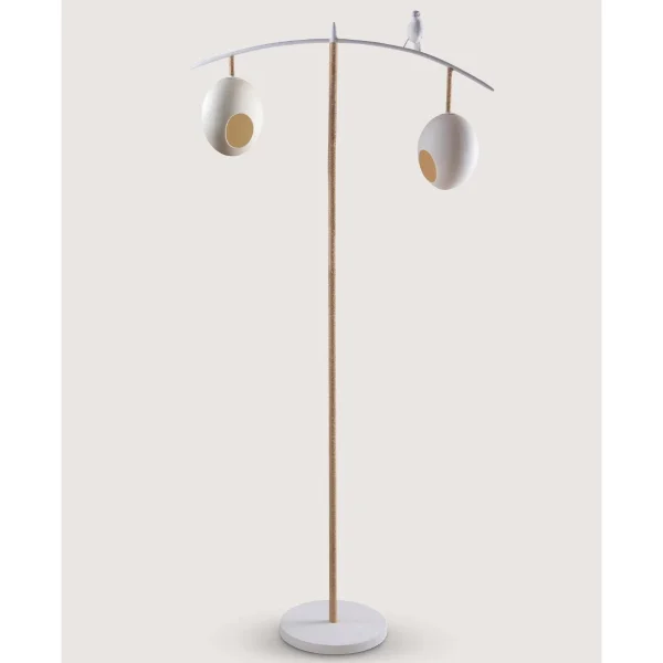 Porta Romana | Sunny Robin Floor Lamp | Stucco Plaster White