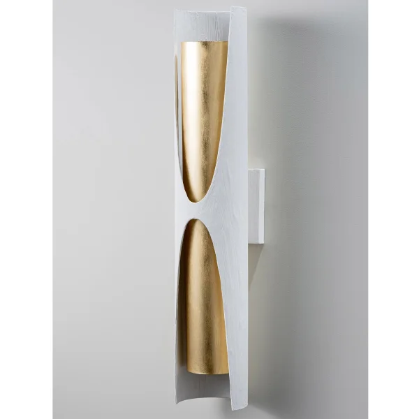 Porta Romana | Thera Wall Light Large | Plaster White with Bright Gold