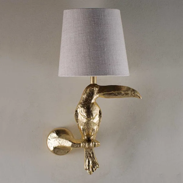 Porta Romana | Toucan Wall Light | Bright Gold