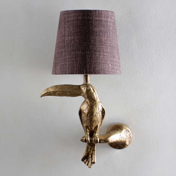 Porta Romana | Toucan Wall Light | French Brass