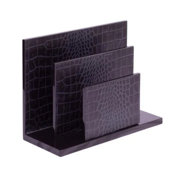 Posh Trading | Chelsea Letter Holder | Croc Noir