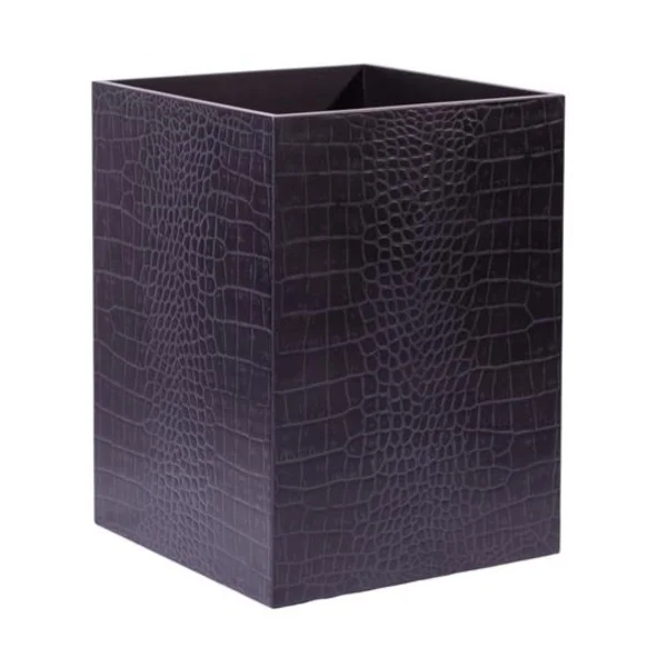 Posh Trading | Chelsea Waste Basket | Croc Noir