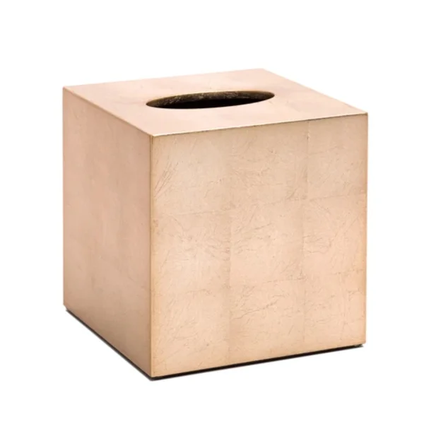 Posh Trading I Kensington Tissue Box Matte Silver Leaf | Champagne