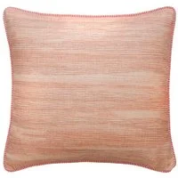 Puff Rust, Sustainable Feather, Cushion, Brick - Andrew Martin Kit Kemp Linen & Linen Blend Stripe