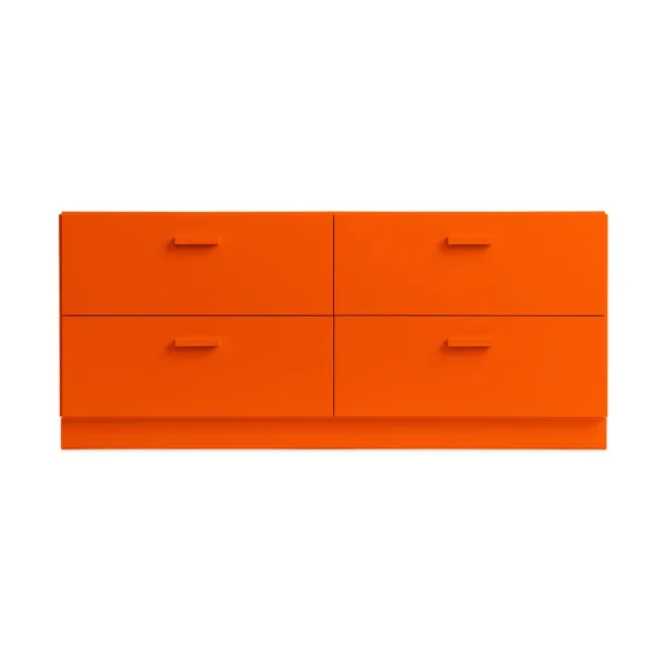Relief Relief low dresser with base 123x46.6 cm orange Relief low dresser with base 123x46.6 cm orange