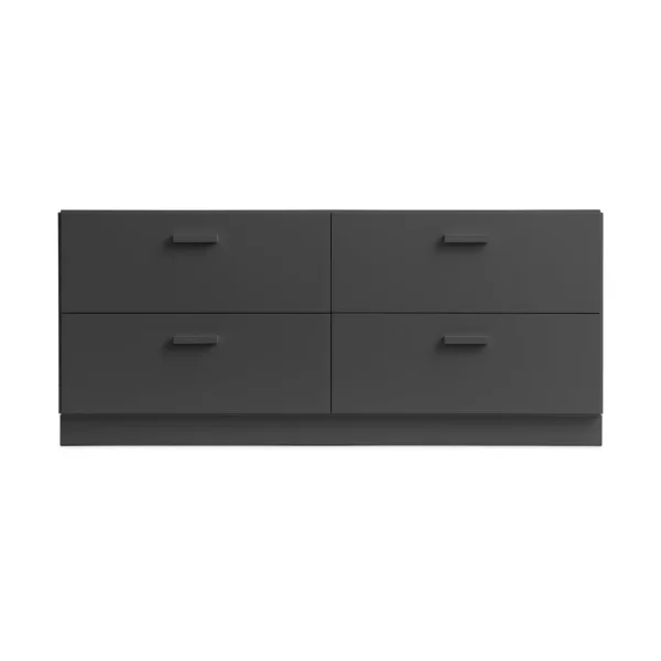 Relief Relief low dresser with pedestal 123x46.6 cm grey Relief low dresser with pedestal 123x46.6 cm grey