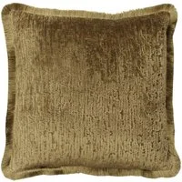 Roma Bronze, Sustainable Feather, Cushion - Andrew Martin Sophie Paterson With Trim/Fringe & Linen Blend & Velvet