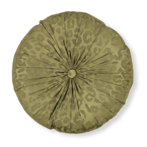 ROMO | Temperley London | Saskia 40cm x 7cm Circular Cushion | Somerset Green
