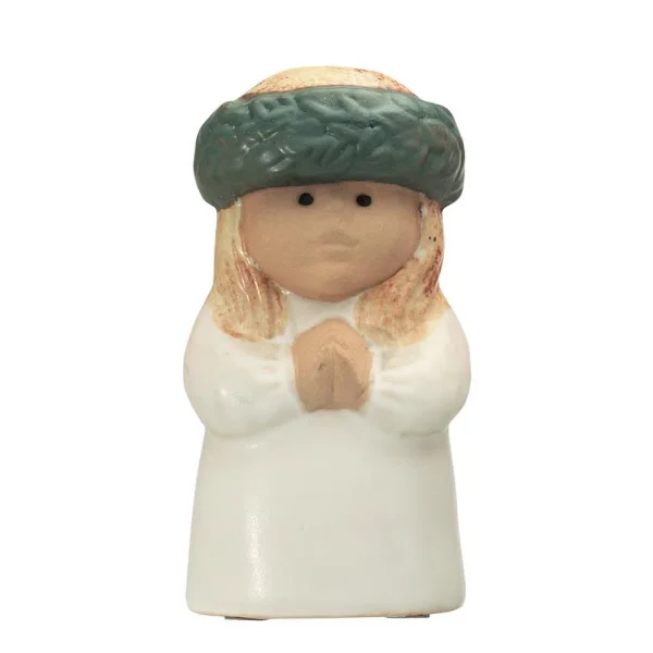 Rörstrand Adventsbarn Lucia figurine white-green