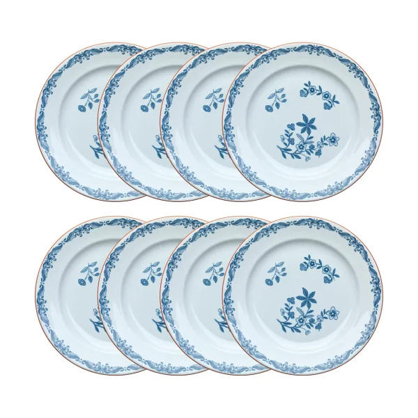 Rörstrand Ostindia side plate Ø18 cm 8-pack – Blue