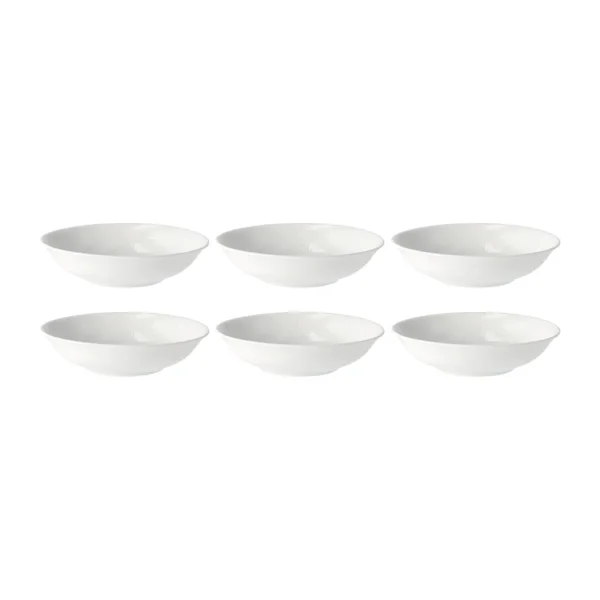 Rörstrand Swedish Grace deep plate 19 cm, 6-pack snow (white)