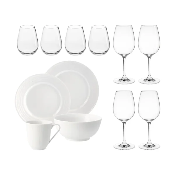 Rörstrand Swedish Grace & Karlevi starter set - Snow (white)
