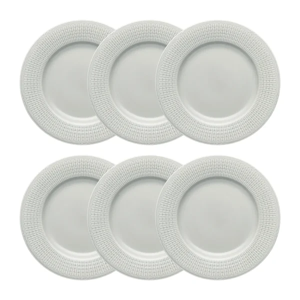 Rörstrand Swedish Grace plate Ø24 cm 6-pack Mist (grey) Swedish Grace plate Ø24 cm 6-pack Mist (grey)