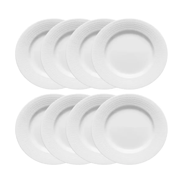 Rörstrand Swedish Grace plate Ø24 cm 8-pack - Snow (white) Snow (white)