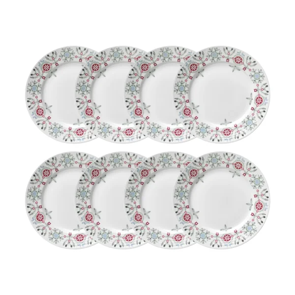 Rörstrand Swedish Grace Winter plate Ø21 cm 8-pack - White white