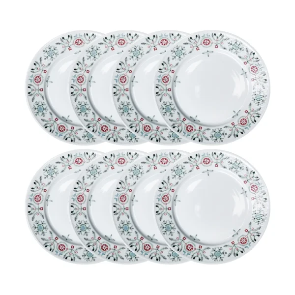 Rörstrand Swedish Grace Winter plate Ø27 cm 8-pack - White Swedish Grace Winter plate Ø27 cm 8-pack - White