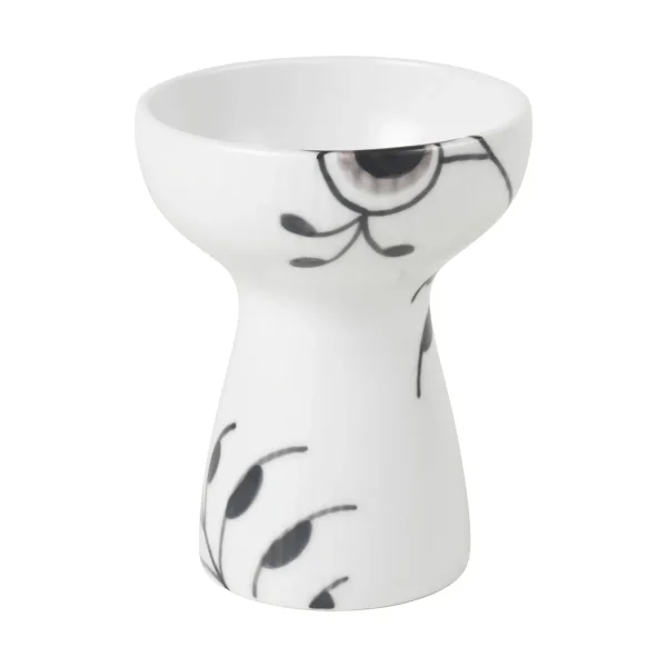 Royal Copenhagen Black Fluted vase 11 cm White-black