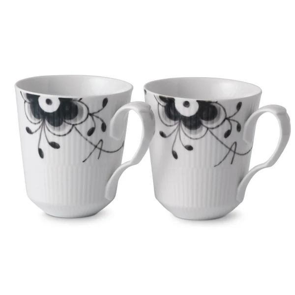 Royal Copenhagen Blue fluted mega black cup 2-pack 37 cl