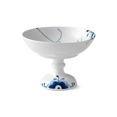 Royal Copenhagen Blue Fluted Mega bowl on stand 15 cm