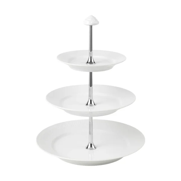 Royal Copenhagen White Fluted dish with 3 tiers White
