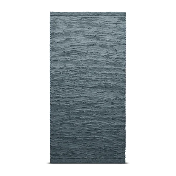 Rug Solid Cotton rug 75x300 cm steel grey (grey)