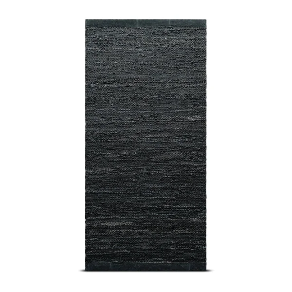 Rug Solid Leather rug 65x135 cm Dark grey (dark grey)