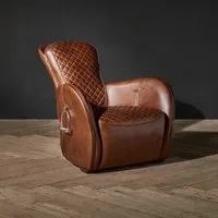 Saddle Chair - Vintage Cigar, Chair - Andrew Martin Leather