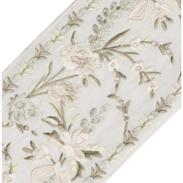 Samuel and Sons | Antoinette Embroidered Border | Ecru