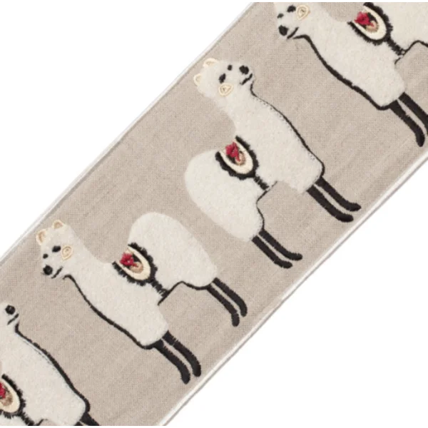 Samuel and Sons | Linen Llama Border | Natural