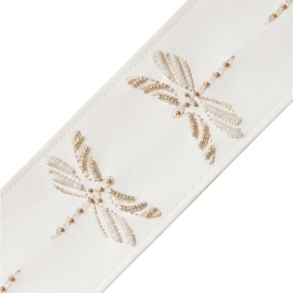 Samuel and Sons | Nymph beaded Border | White Lily