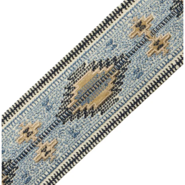 Samuel and Sons | Sedona Embroidered Border | Blue Sky