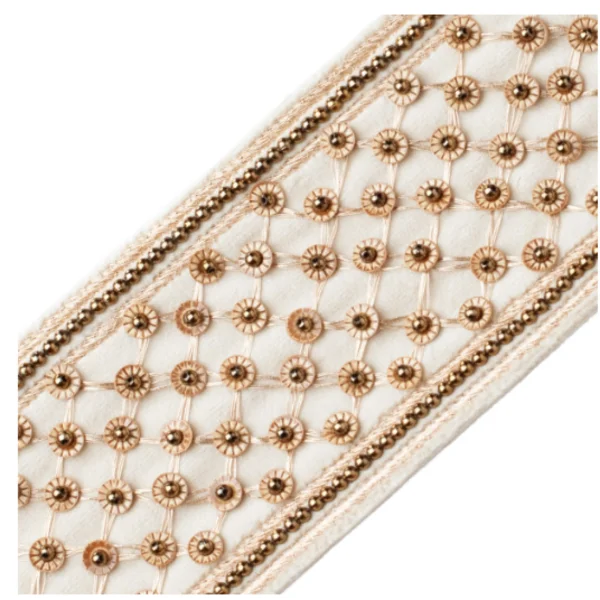 Samuel and Sons | Trellis Beaded Border | Birch