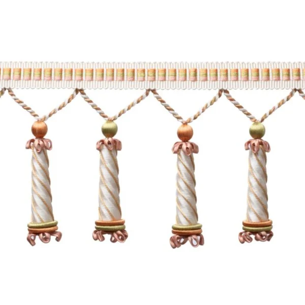Samuel and Sons | Trianon Carved Beaded Fringe | Chiffon